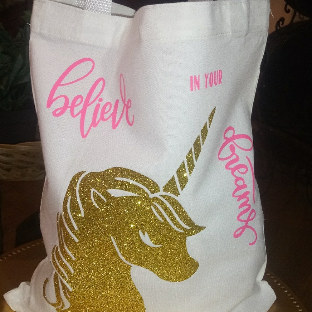 Believe in your dreams Unicorn tote bag